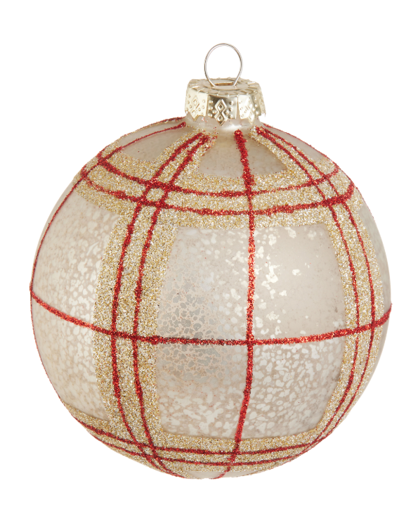 Plaid Ball Ornament