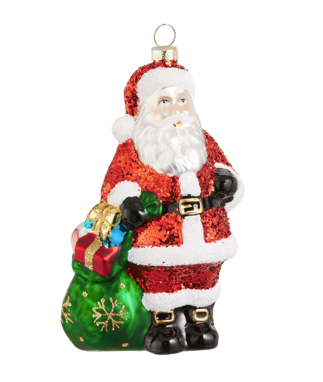 Glitter Santa Ornament