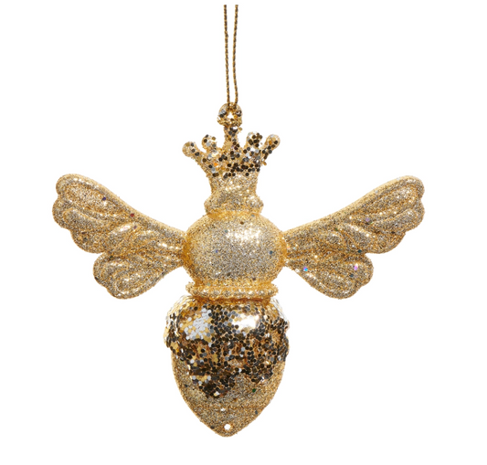 3.75" Crowned Bee Ornament