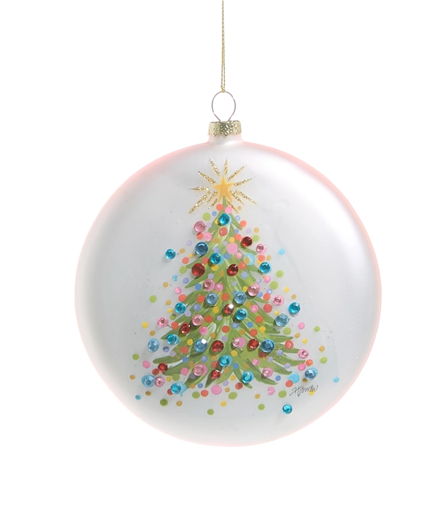 5" Confetti Tree Disc Ornament