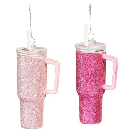 5" Pink Disco Tumbler Ornament