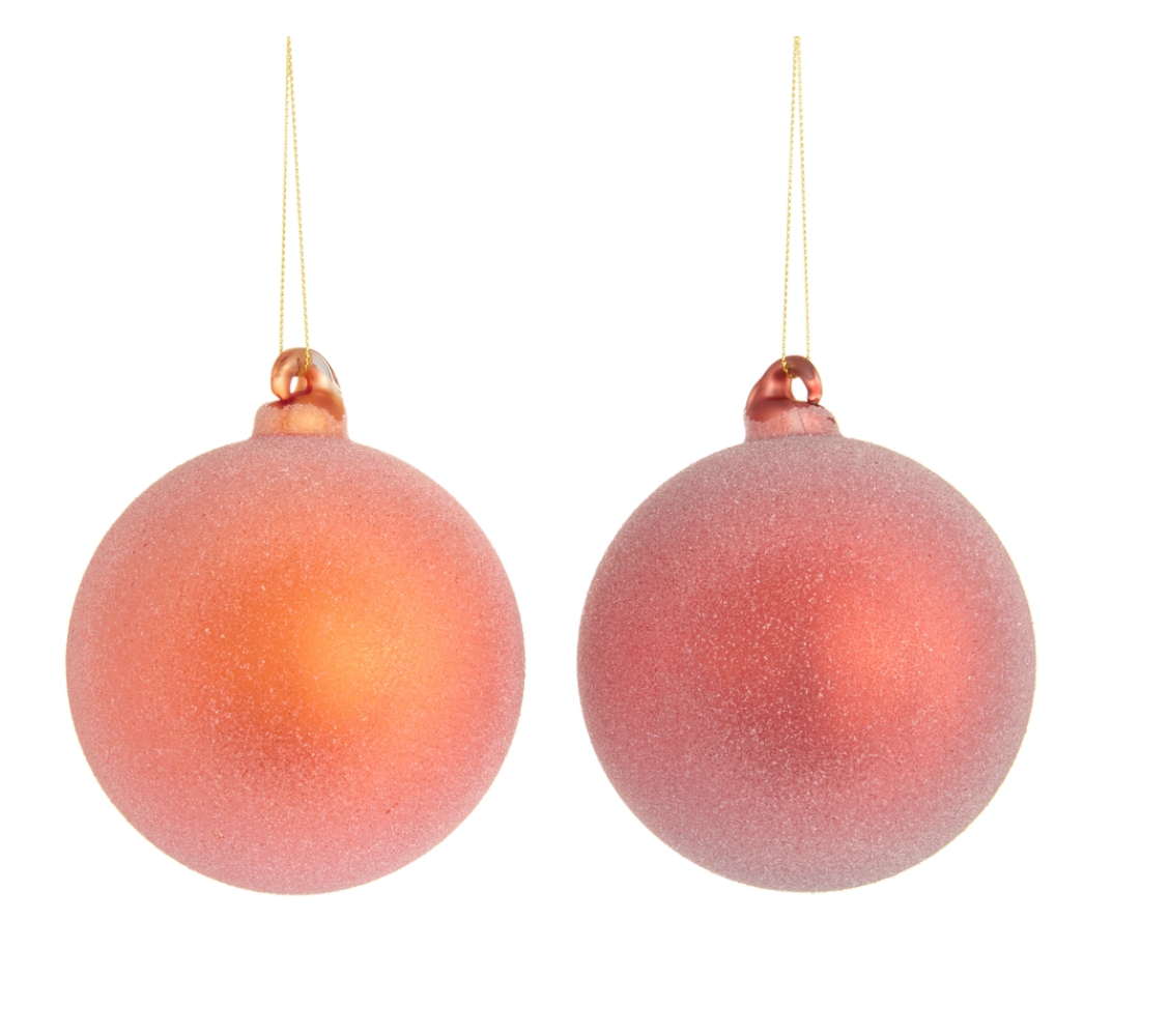 4" Sugared Ball Ornament
