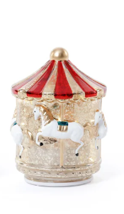Sparkle & Spin LED Glass Carousel