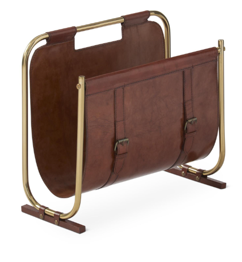 Leather Magazine Rack
