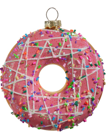 Donut Ornament - 4" D