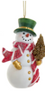 4.5" Resin Snowman w/Gold Tree - 2 Styles
