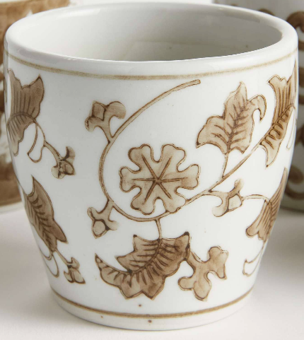 Province Mini Flower Pots -Brown & White- 6 Styles
