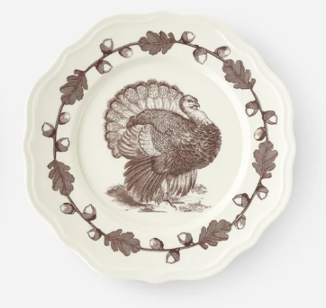 Turkey Scalloped Plate - Set of 4