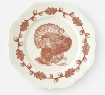 Turkey Scalloped Plate - Set of 4