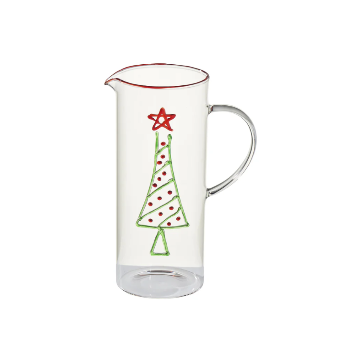 Christmas Pitcher w/ Green Star