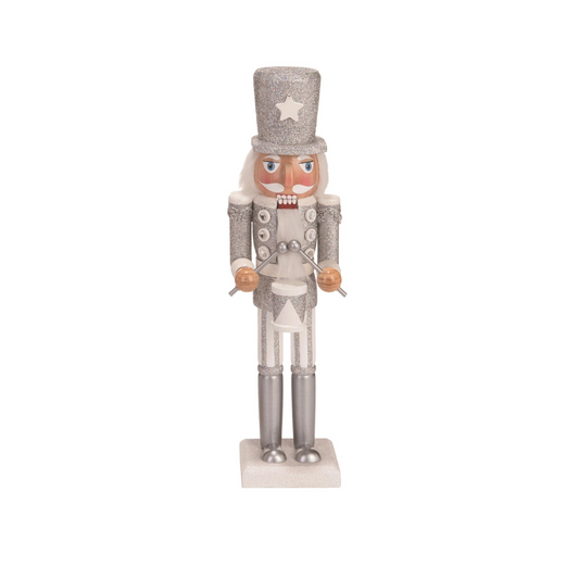 Whimsical Nutcracker Silver 15"