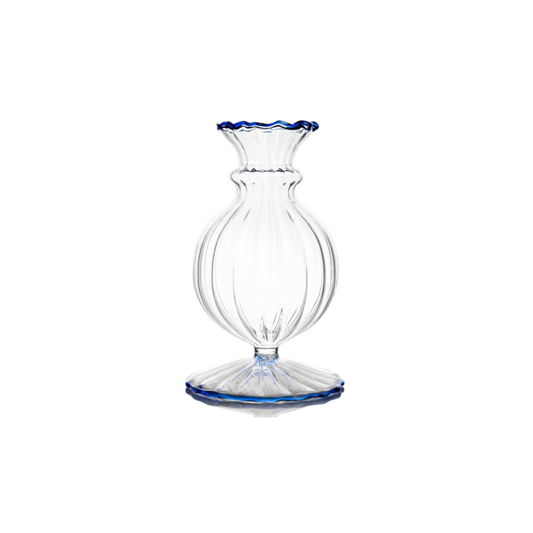 Bud Vase Blue Trim