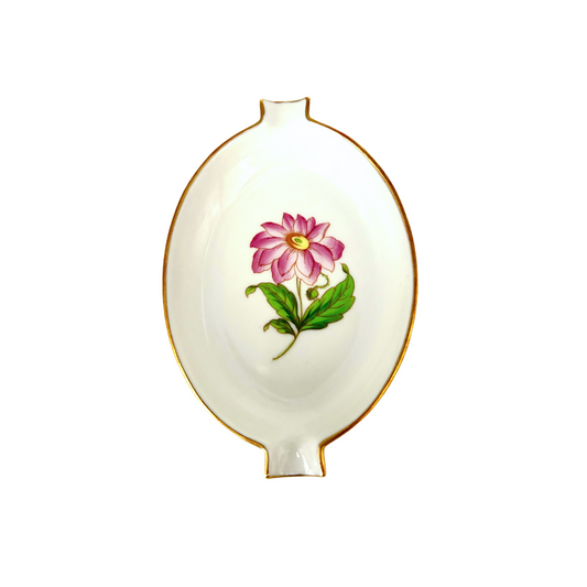 Trinket Dish 5” Pink Flower