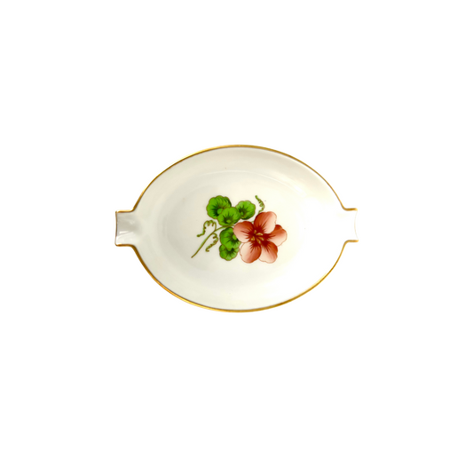 Trinket Dish 5” Coral Flower