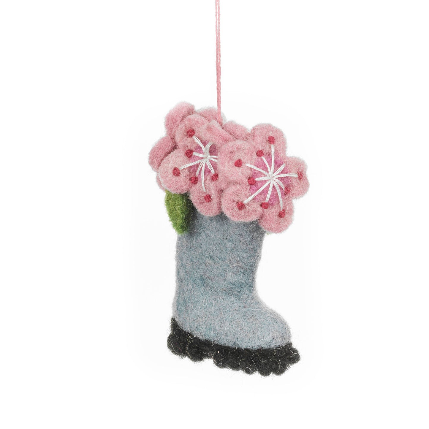 Blooming Wellington Boot Felt Ornament