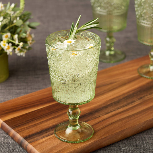Victoria Green Acrylic Goblet, S/6