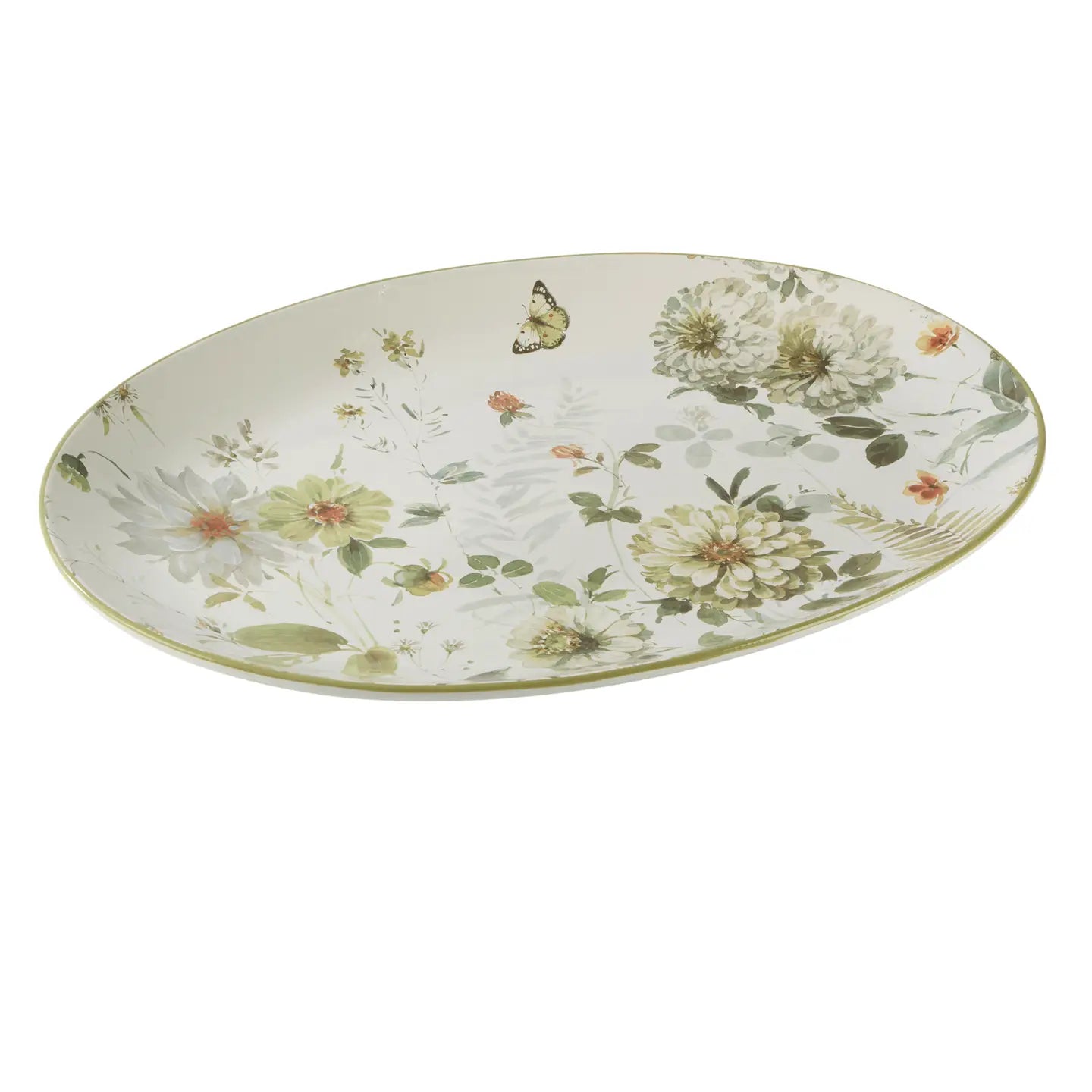 Green Fields Oval Platter 16in x 12in