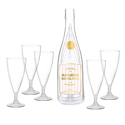 Acrylic Mahjong Champagne Flutes