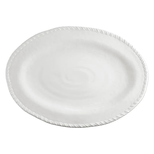 Rope 19" Melamine Platter, White