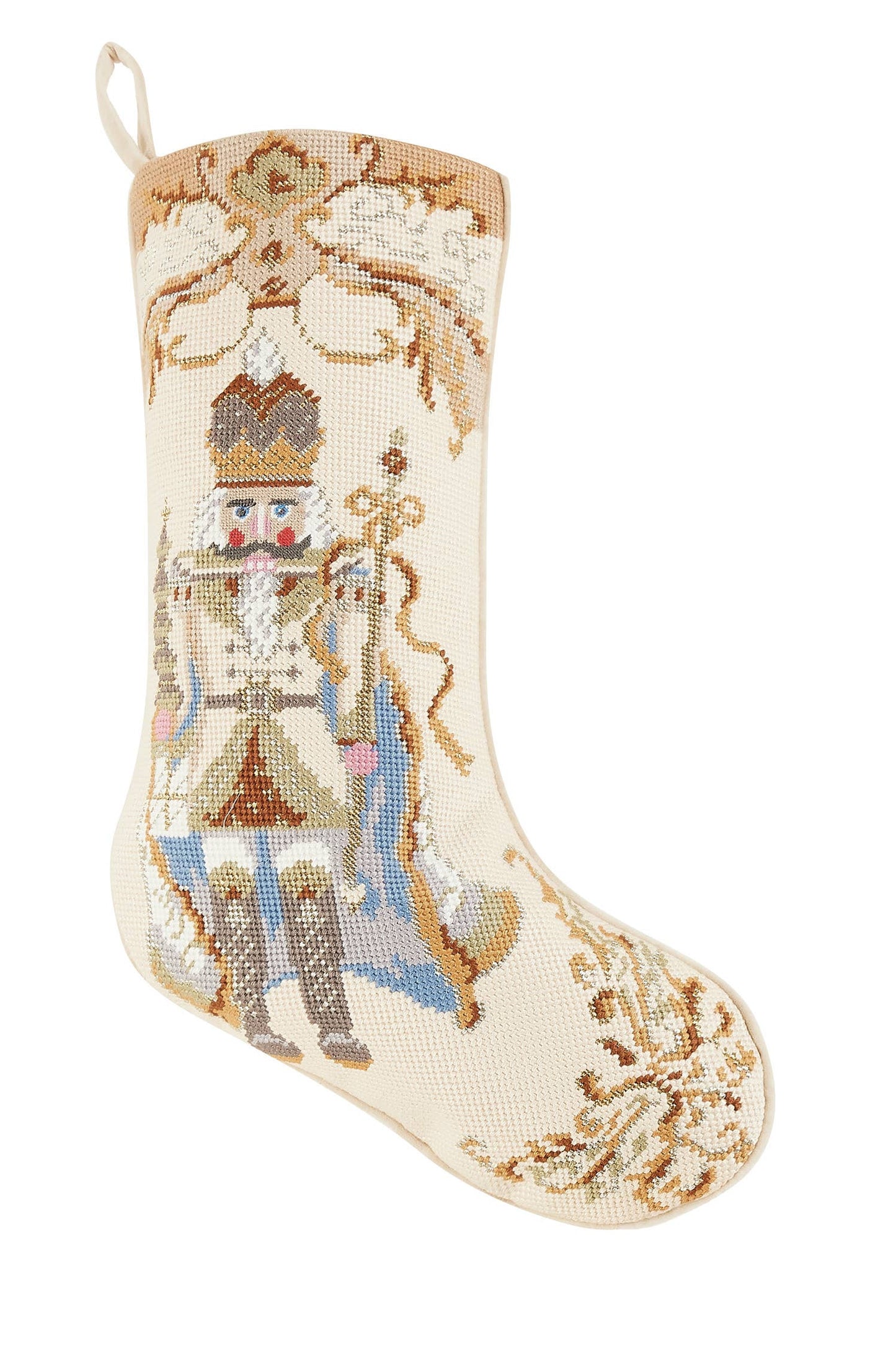 Nutcracker Embroidered Stocking