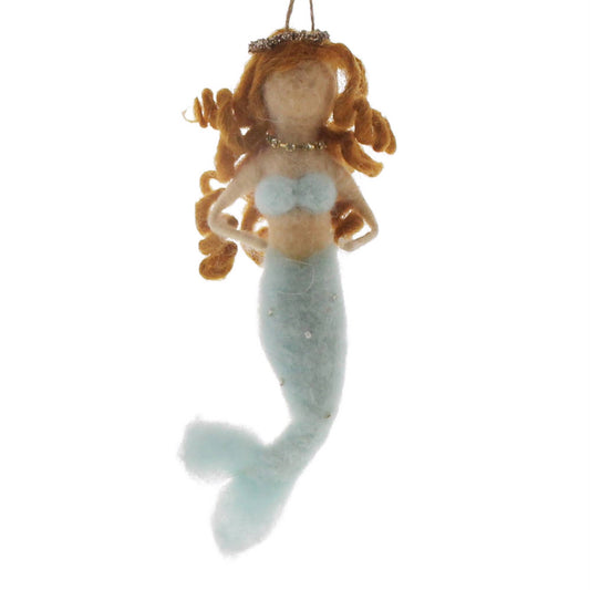 Blue Mermaid Felt Ornament