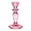 Pair of Pink Glass Candlestick Holders