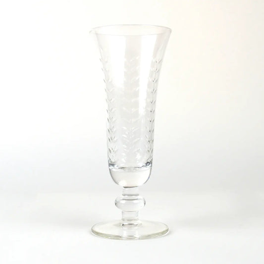 Clear Etched Champagne Glass, Set of 2