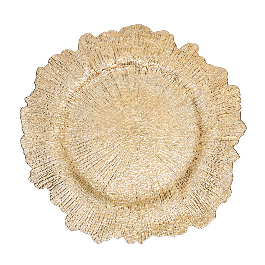 14" Starburst Charger Gold