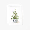 Blue Potted Tree Mini Notecard