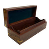 8-1/2" Wood Telescope Box w/ Brass Diamond Inlay