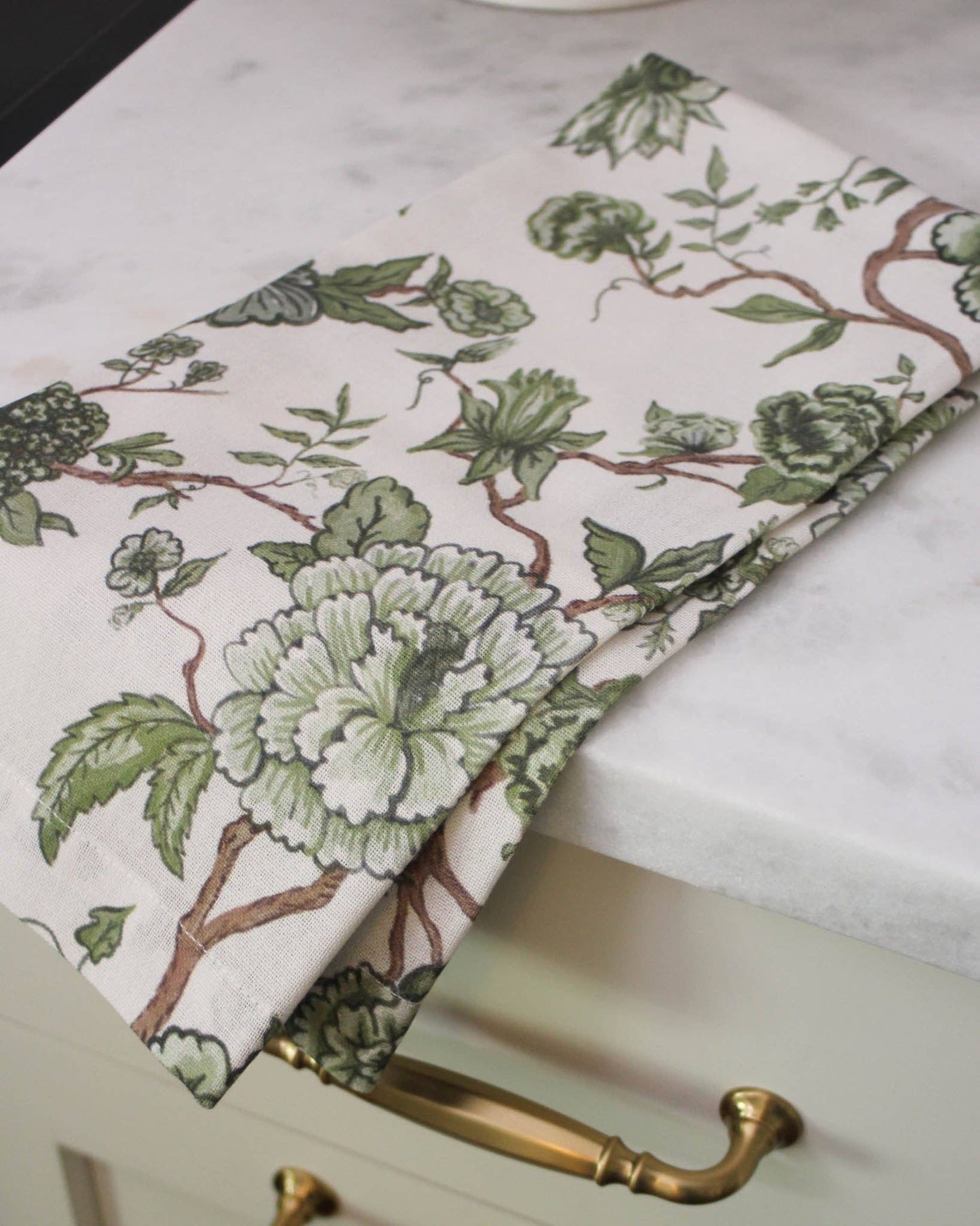 Florence Fern Green Cotton Tea Towel