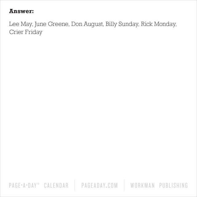 A Year of Baseball Trivia! Page-A-Day® Calendar 2027