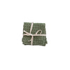 Cotton Waffle Weave Dish Cloths-Green S/3