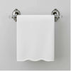 6pc Scallop Bath Towel Sets: White Piping