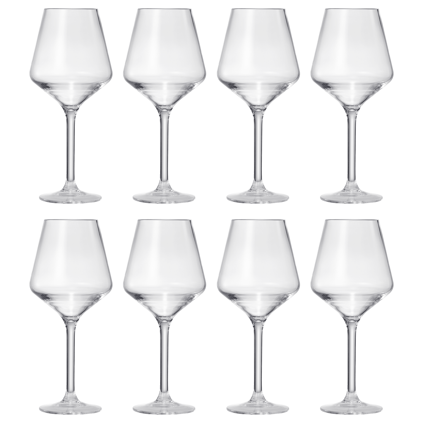 Unbreakable Stemmed Tritan Wine Glasses Set of 8