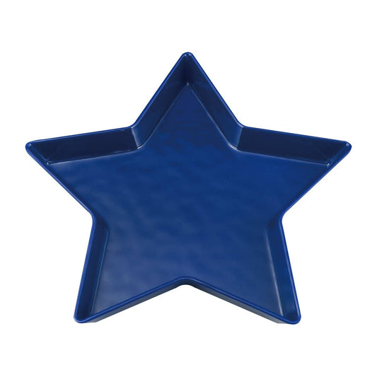 Patriotic Star Melamine 11 1/4" Plate, Blue