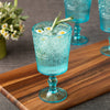 Victoria Aqua Acrylic Goblet, S/6