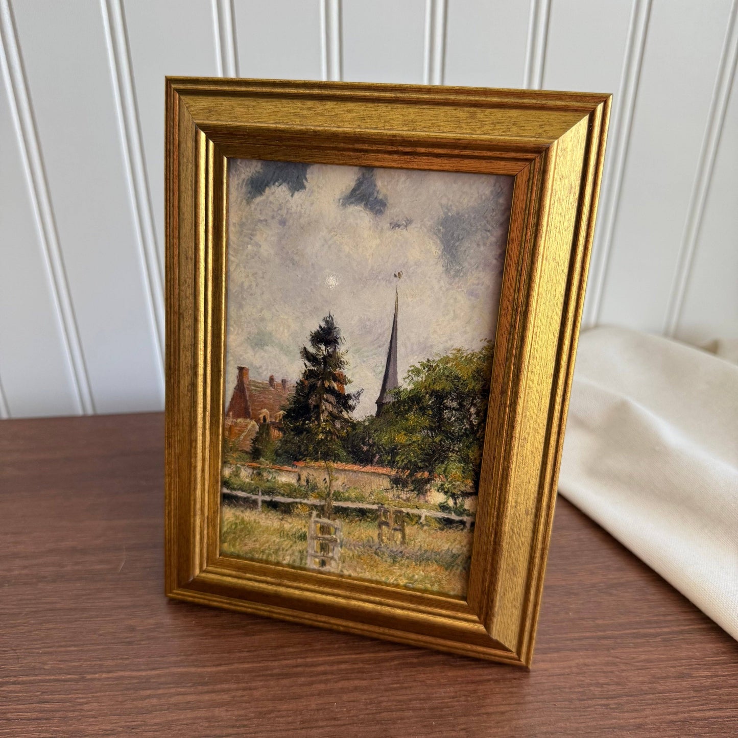 Vintage Style Church Scenery Art Print