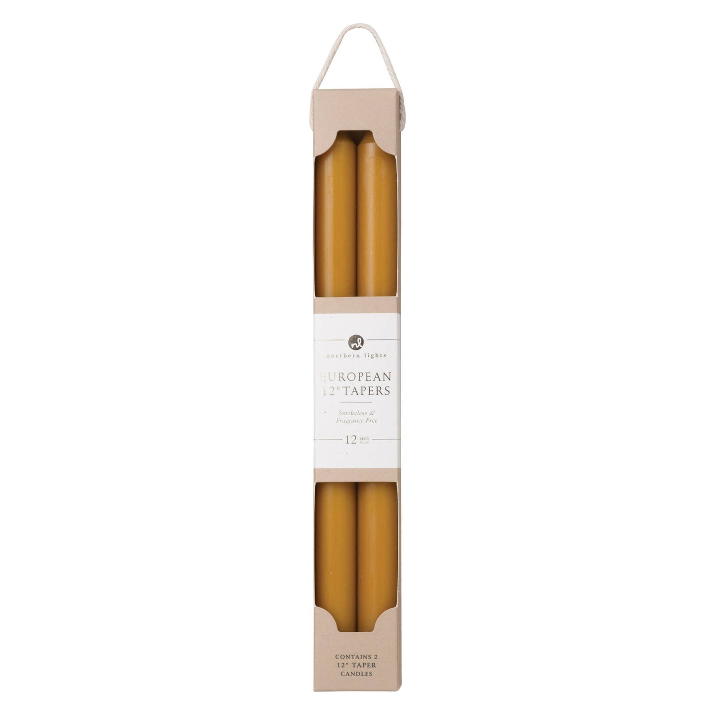 12" Taper Candles - 2pk: Petal