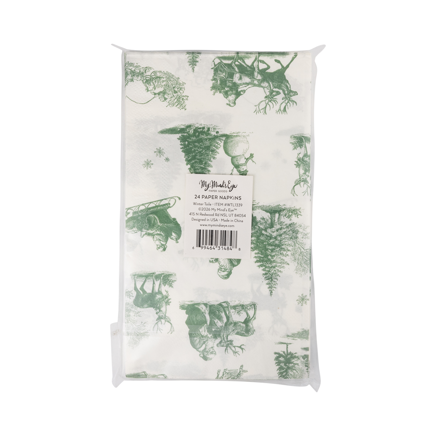 Winter Toile Dinner Napkin - 24pcs