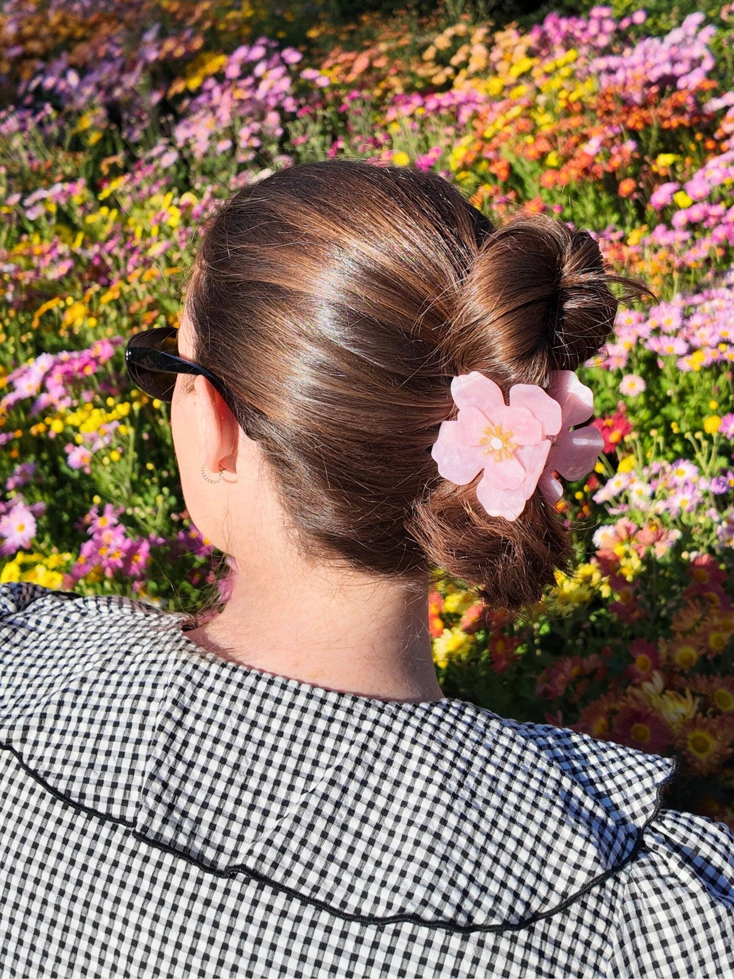 Pink Poppy Claw Hair Clip
