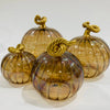 Blown Glass Pumpkin - Iridescent Cinnamon