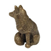 2-1/2" Antiqued Solid Brass Sitting Fox