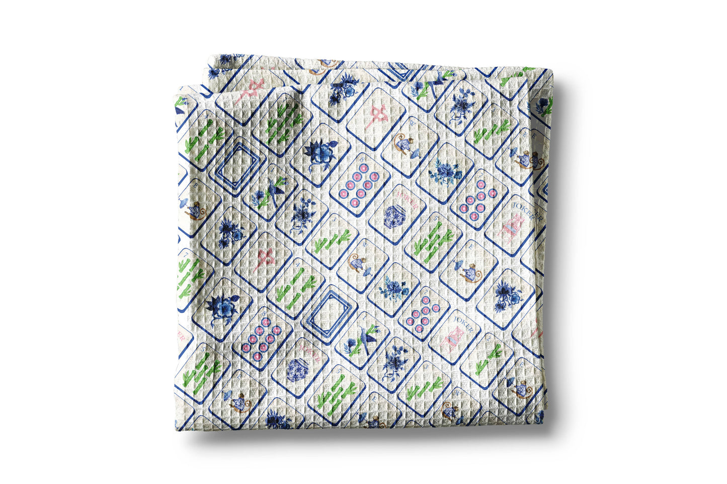 Mahjong Kitchen Towel - Blue