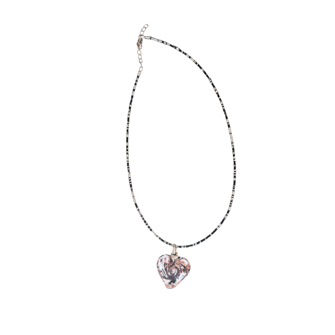 Heart Murano Glass Pendant Necklace