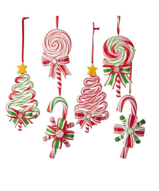 Candy Cane Clay Ornament