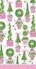 Paper Guest Towels Pink Topiaries - 16 Ct