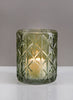 Star Green Glass Votive Holder