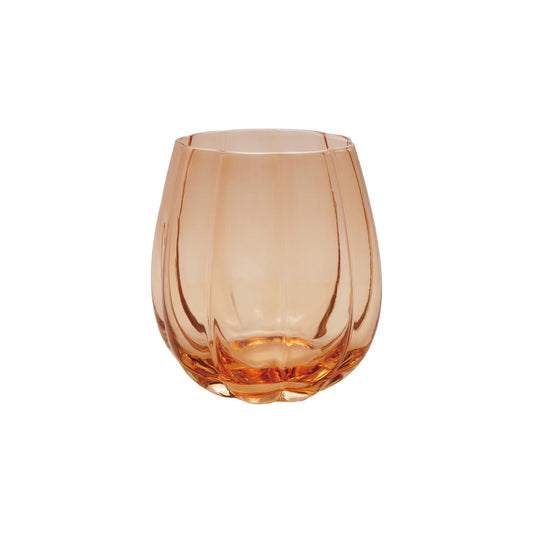 Stemless Pumpkin Wine Glass, S/4