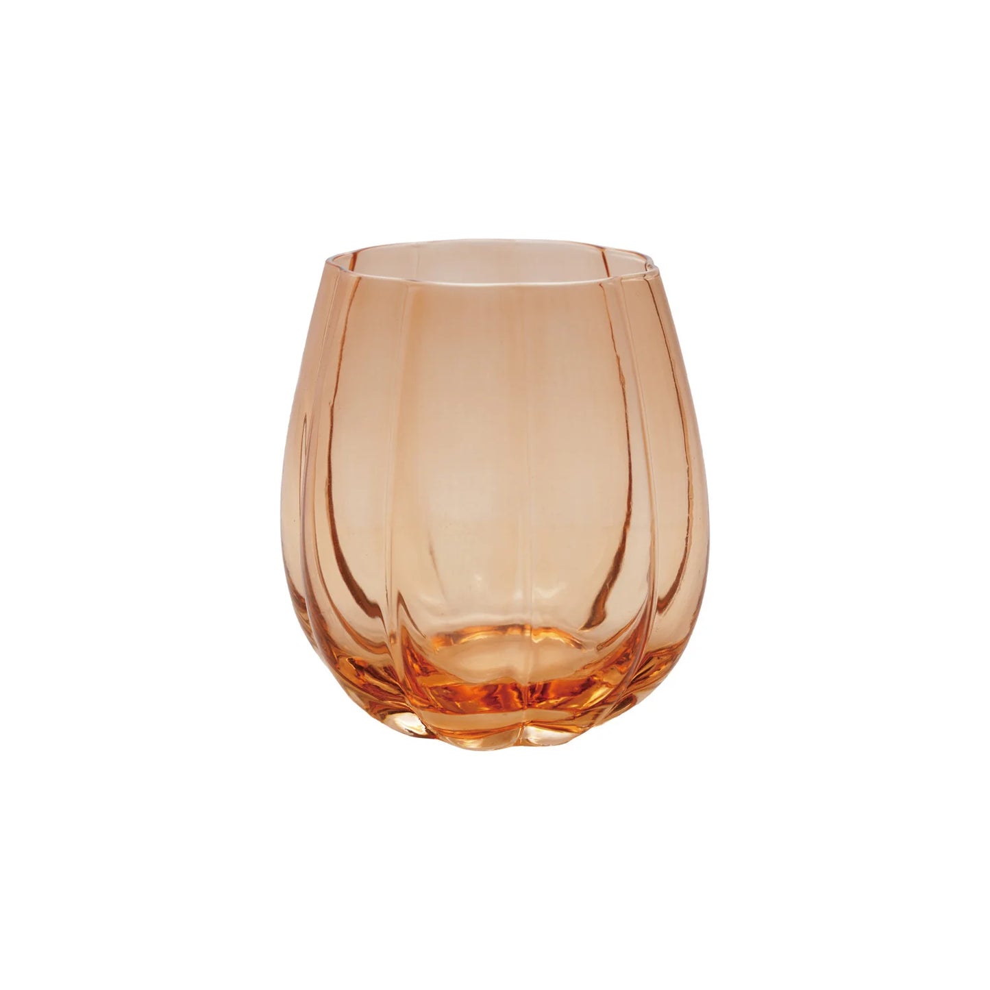 Stemless Pumpkin Wine Glass, S/4